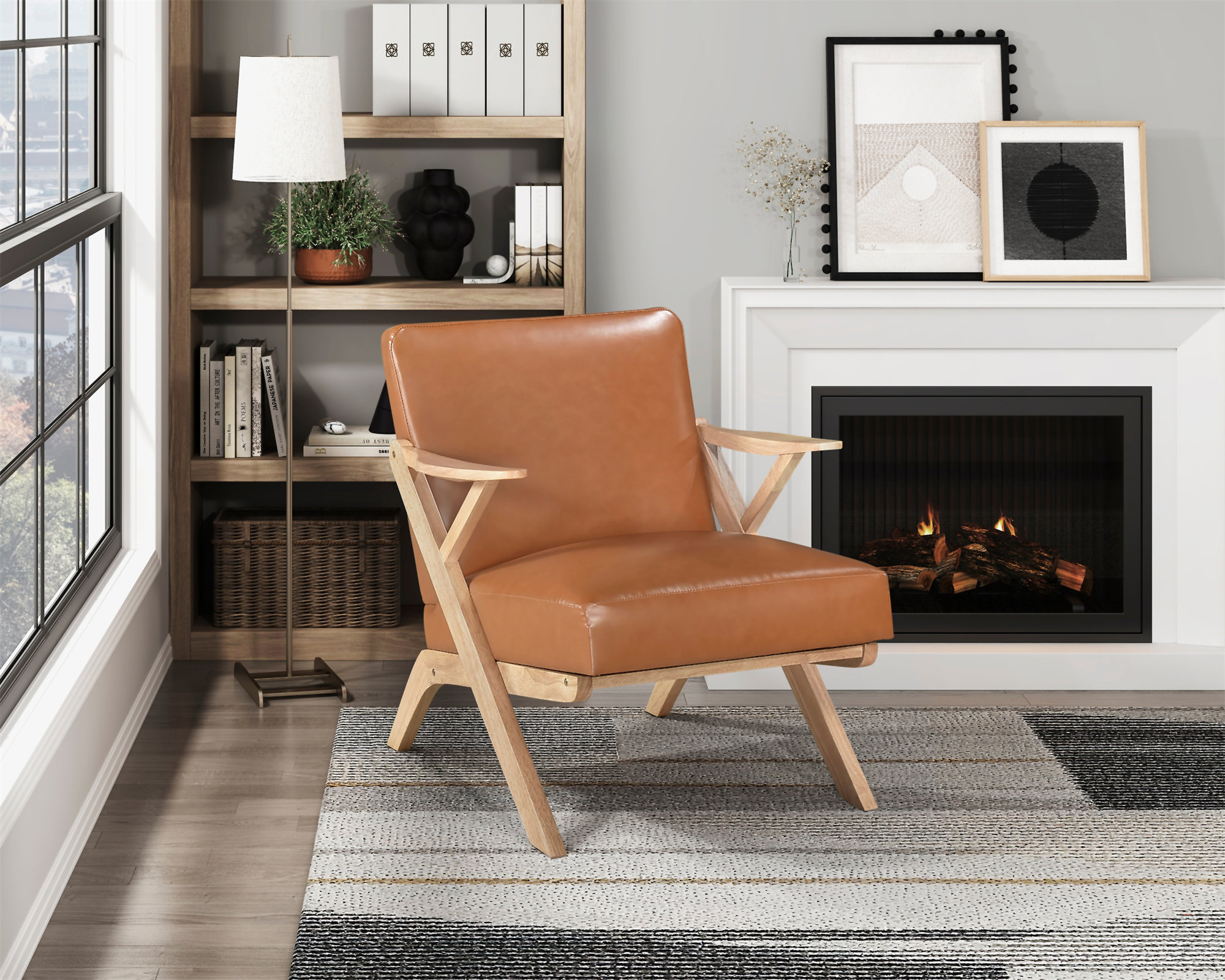 Accent Chair Faux Leathernull