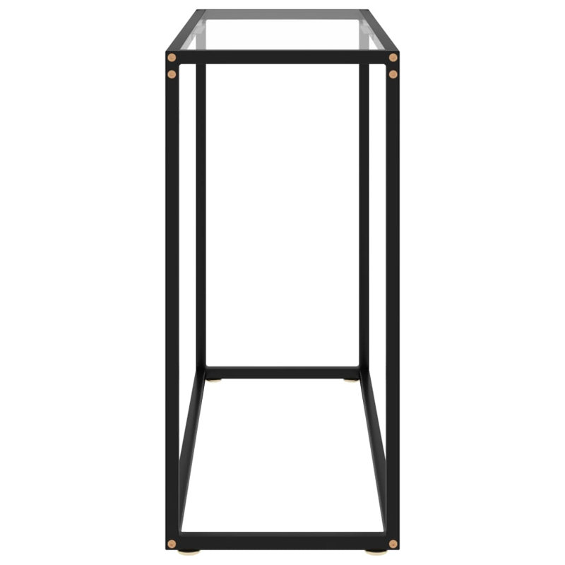 Console en verre trempé, H 29,53 po x l 31,5 po x P 13,78 po, Transparent, Without Feet