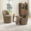 Petit fauteuil d'appoint pivotant avec rangement petit tonneau, sans assemblage-1696635063