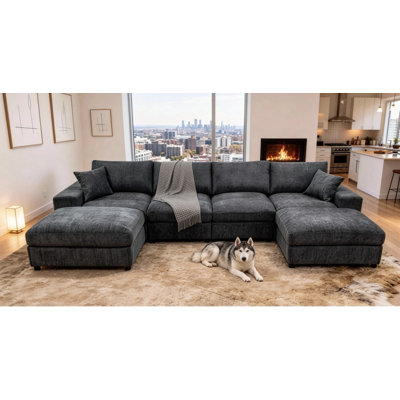 Canapé modulaire réversible avec repose-pieds Anchoretta