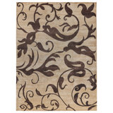 Metro-Velvet Hand Woven Wool Floral Area Rug