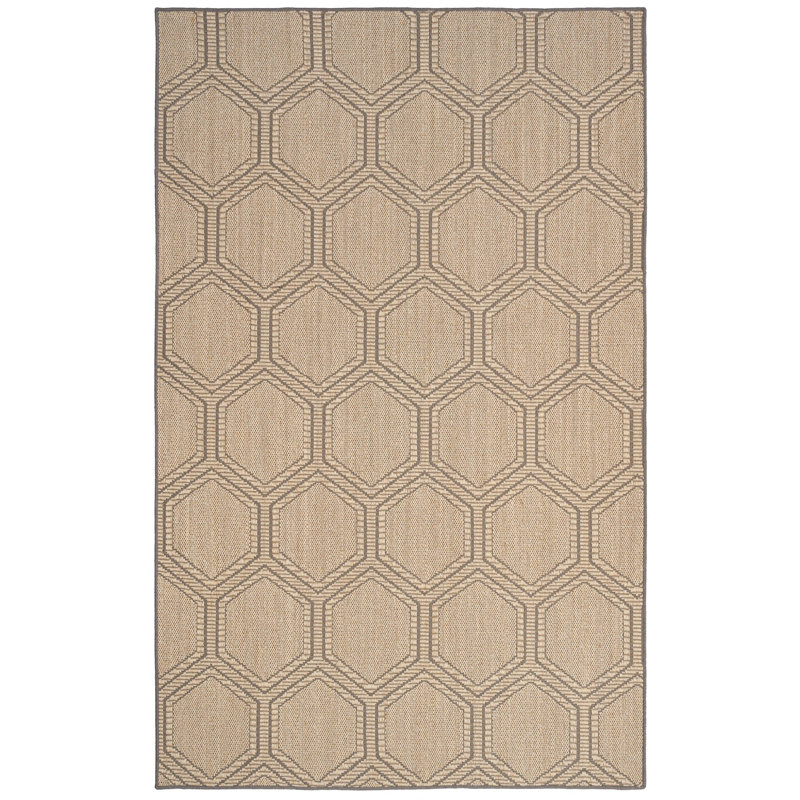 Cheralyn Jute/Sisal Geometric Indoor Rug, Rectangle 2' x 3'