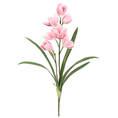 Artificial Cymbidium Orchid Plant Flower Stem Spray