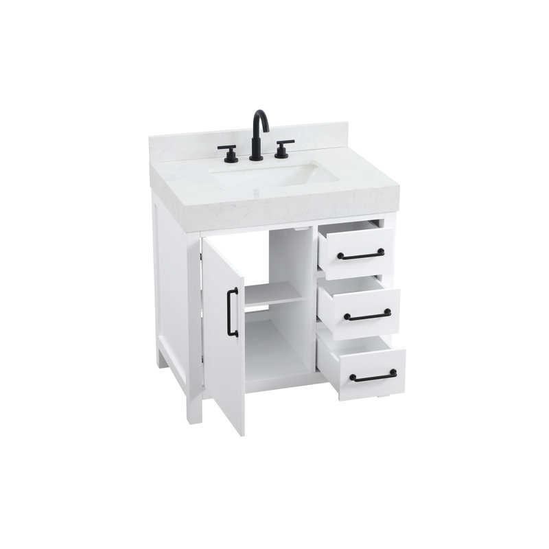 32 inch Single Bathroom Vanity_Traditional_VF60632-BS, White