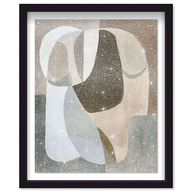 Breeze of Soft Shapes II Shadowbox Abstract Print by Oliver Gal, Black Frame, 16 x 20, 46.5"H x 37.5"W, Black Frame