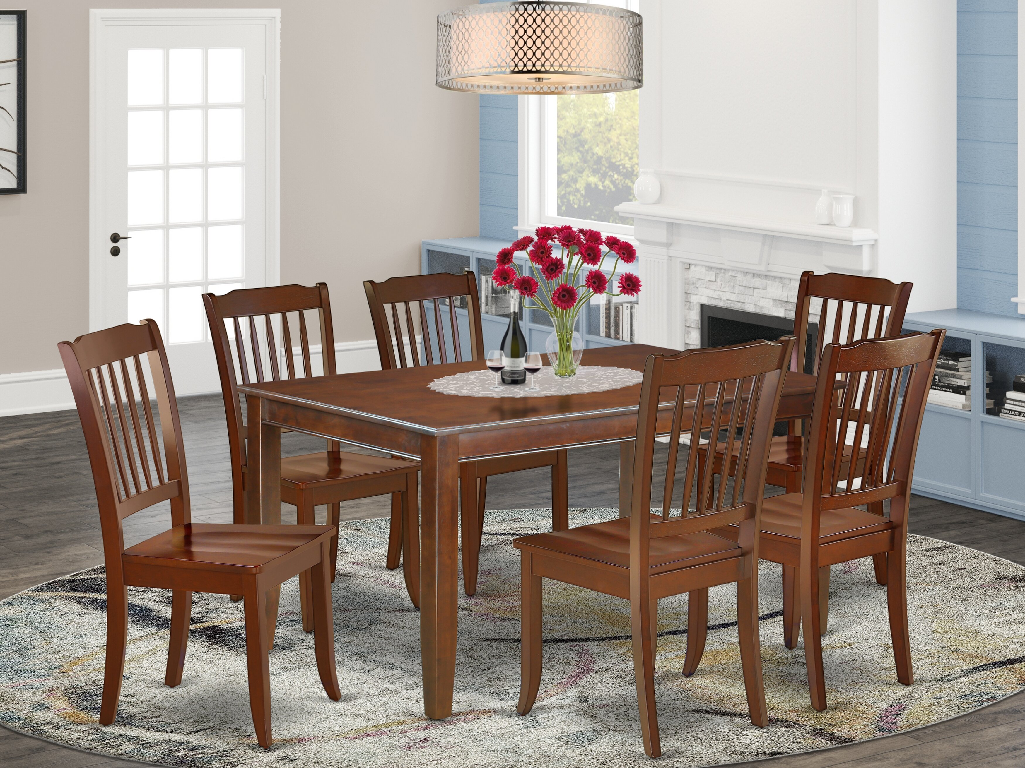 Kerley 4 piece outlet solid wood dining set