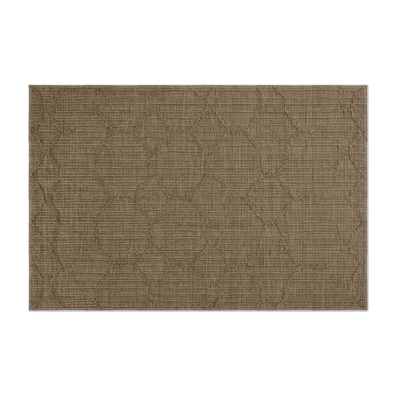 Trellis Brown Indoor and Outdoor Area Rug, Rectangle 8' x 10'