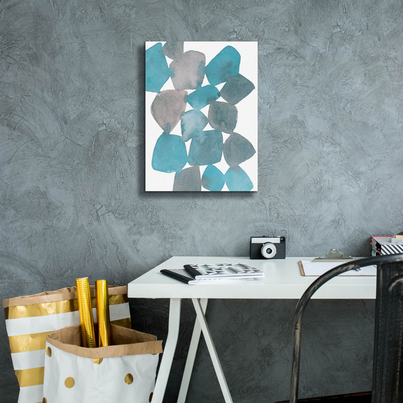 Art mural sur toile Ebern Designs «Boho Beautiful 2 Blue» par Moira Hershey, H 16 po x l 12 po x P 0,75 po