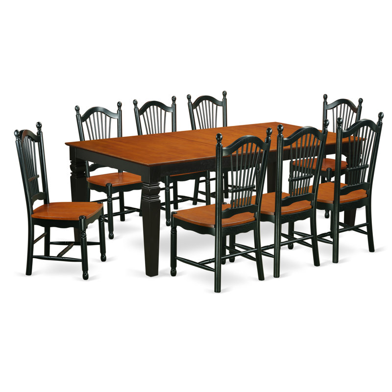 Cobleskill Dining Set, 7 Pieces ( 1 Table + 6 Chairs) , Linen White