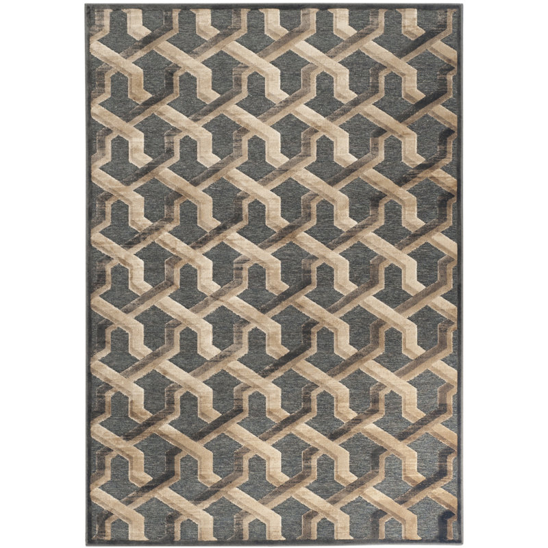 Tapis géométrique Pittenger Performance, Rectangle 4 pi x 5 pi 7 po