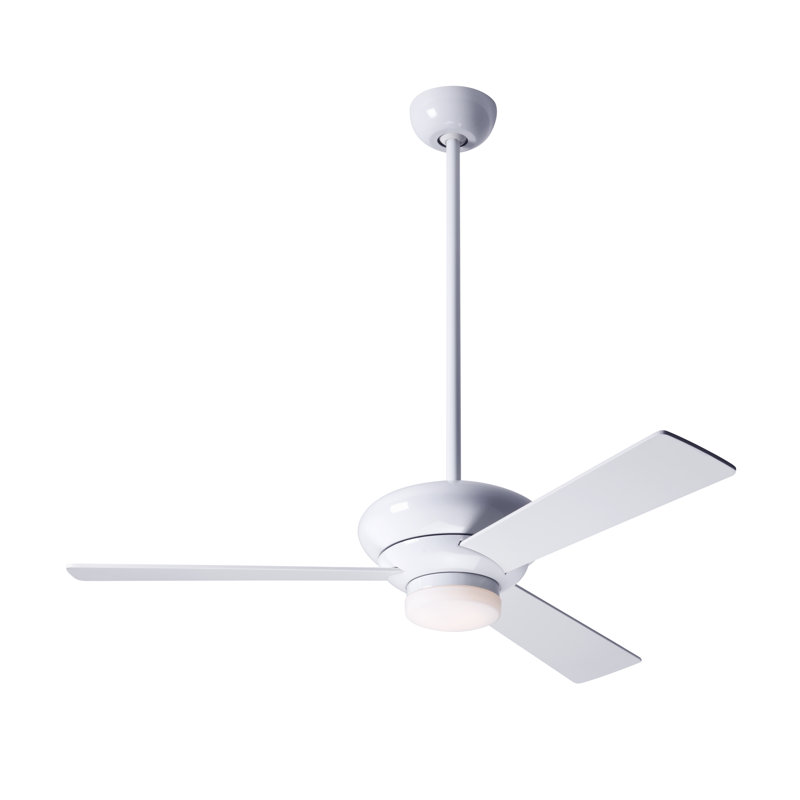 Altus 42'' Ceiling Fan with LED Lights, Gloss White, White, Fan Speed and Light Control (3-wire)
