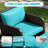 5-Piece Patio Conversation Set, Outdoor PE Wicker Rattan Lounge Chairs with Cushions, 2 Ottomans & Glass Table for Balcony & Porch-1171184617