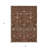 3' X 5' Brown Tan And Red Floral Washable Indoor Outdoor Area Rug
