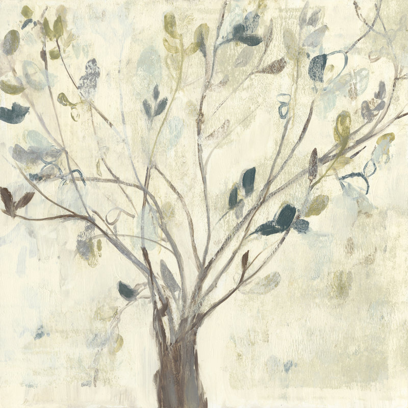 Trees Of Blue II by Jennifer Goldberger - Wrapped Canvas Painting, 30cm H x 30cm W