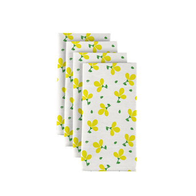 Polyester Floral Square Napkin