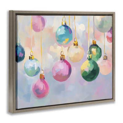 Cadre flottant Bright Pastel Ornaments, design par Arlington Prints