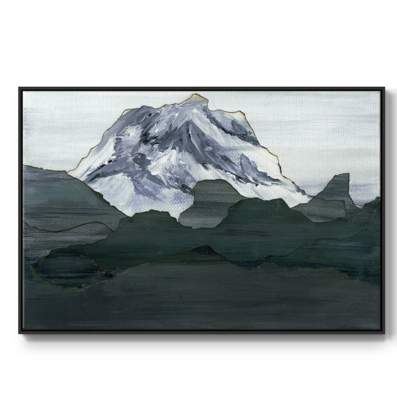 " Summit ", 27" H x 41" W x 2" D, Black Floater Framed Canvas