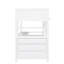 Lit mezzanine simple avec bureau et tiroir - Pièce de chambre polyvalente, espace de travail blanc, idéal pour les petites chambres-363119654