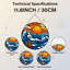 Panneau de vitrail 12 "H Sunset Waves-1343702835