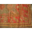 Lovely Red Rust Color and Rosette Desing Antique Turkish Oushak Rug