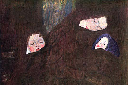 «Mother with Children» par Gustav Klimt, reproduction d'art