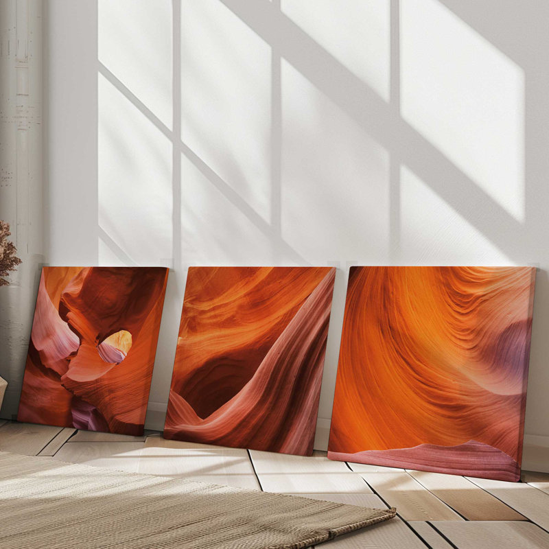 Sculpted by Time, ensemble de 3 impressions sur toile dans un cadre, Toile tendue, H 12 po x l 12 po x P 1,25 po