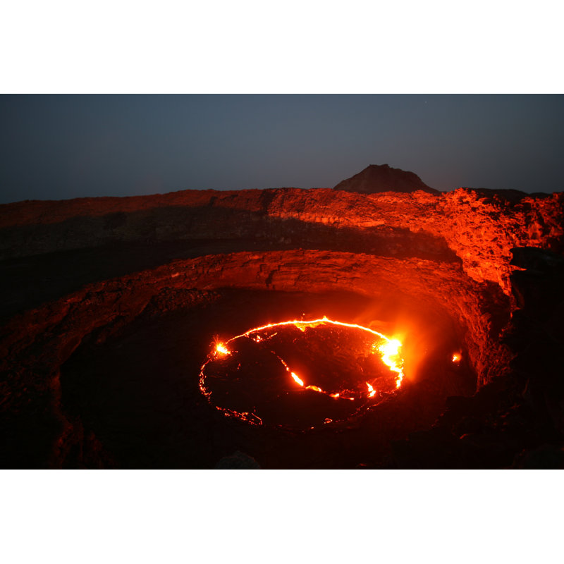 Erta Ale Volcano Lava Lake - Wrapped Canvas Print, 30cm H x 46cm W