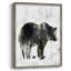 Reproduction encadrée d'ours totem - bois massif