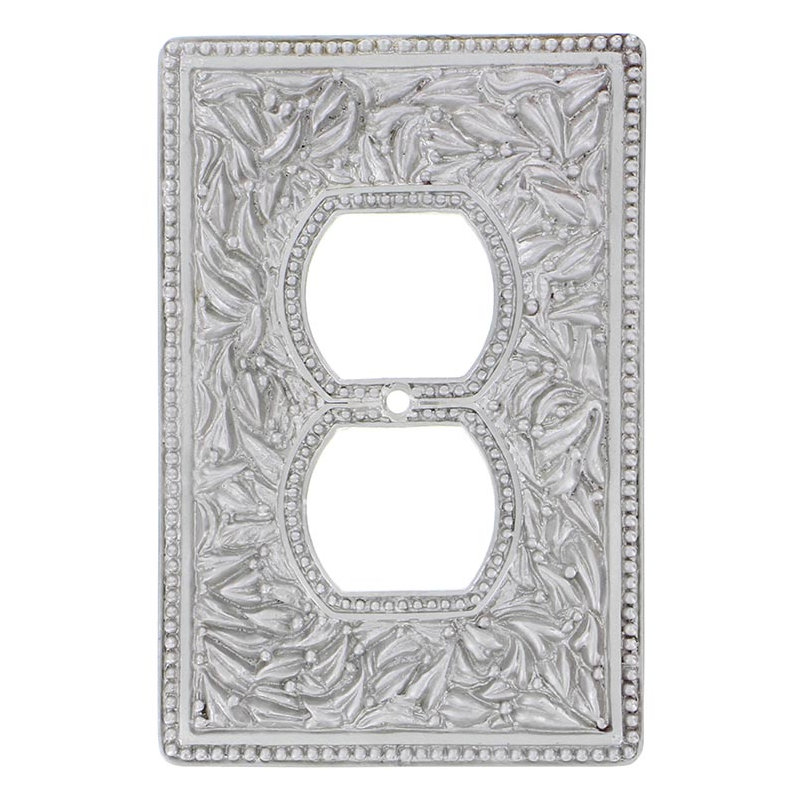 San Michele 1-Gang Duplex Outlet Wall Plate, Satin Nickel