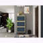 Armoire de rangement à chaussures en rotin 3 portes avec 2 tablettes et dispositif anti-basculement
