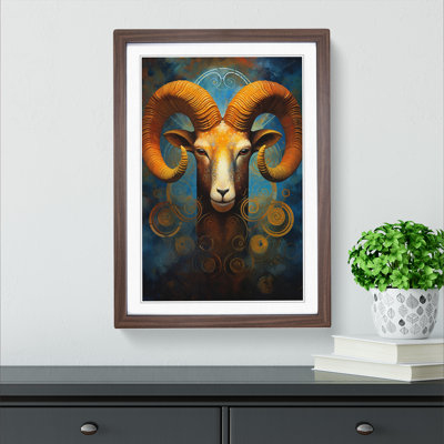 Aries Zodiac Modern No.2 - Framed Print