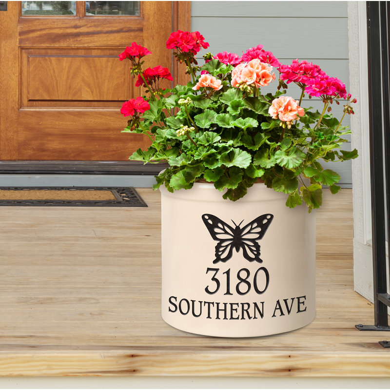 Woolbright Ceramic Pot Planter, Black, Yes
