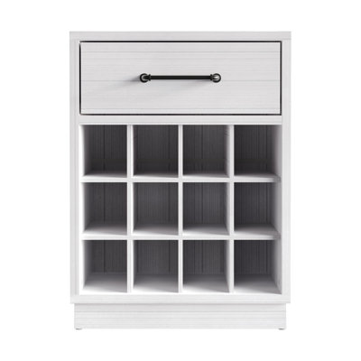 DRAWER CABINET WITH WINE RACK IN WHITE