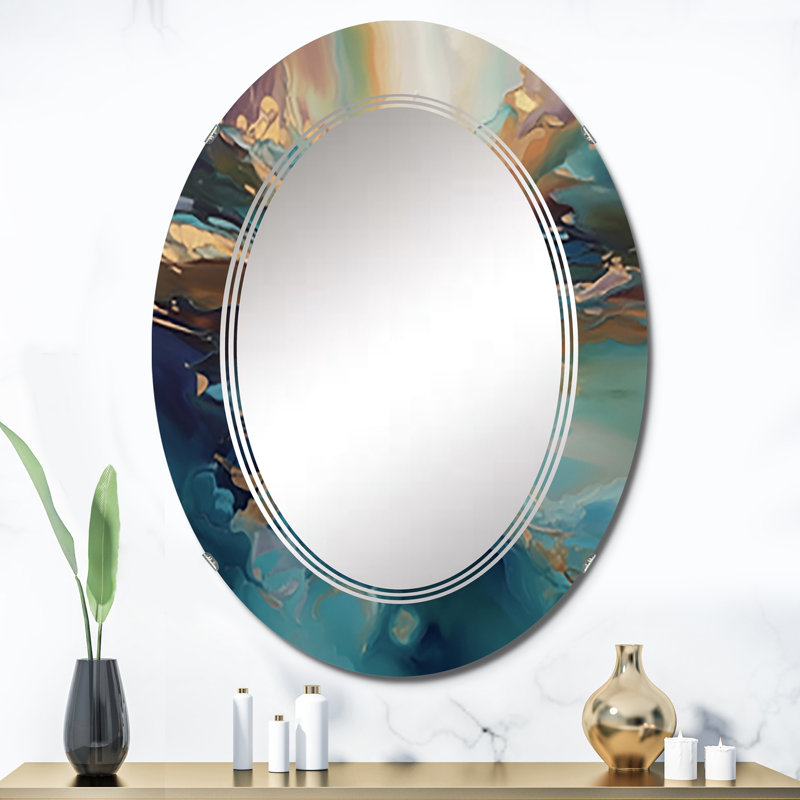 Idra - Miroir mural moderne ovale, 36 po x 24 po