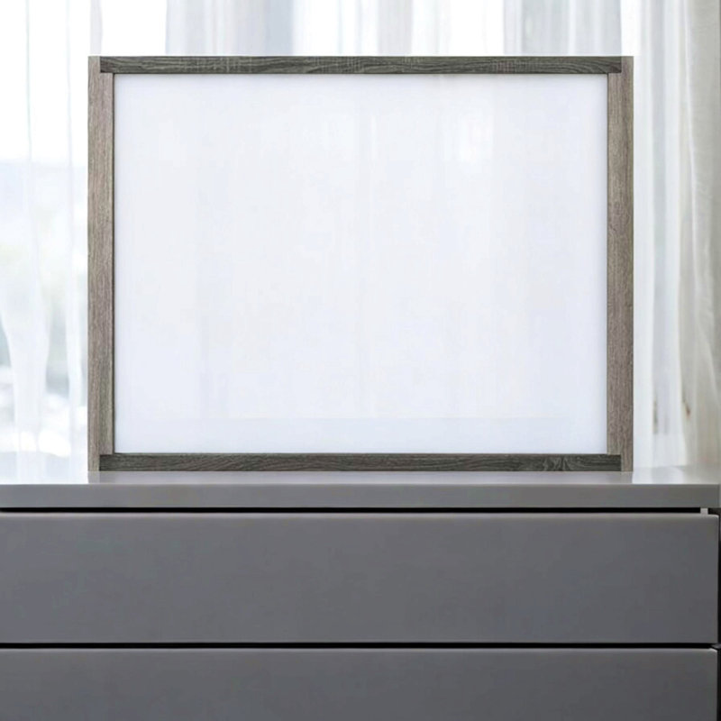 Miroir à cadre gris