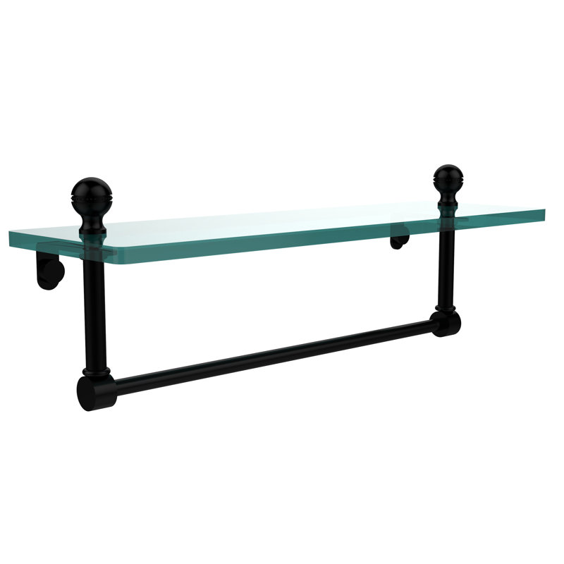 Morosini Bracket Shelf with Towel Bar, Matte White
