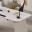 Bureau blanc rectangulaire en bois manufacturé avec 3 tiroirs-109123012-109123009