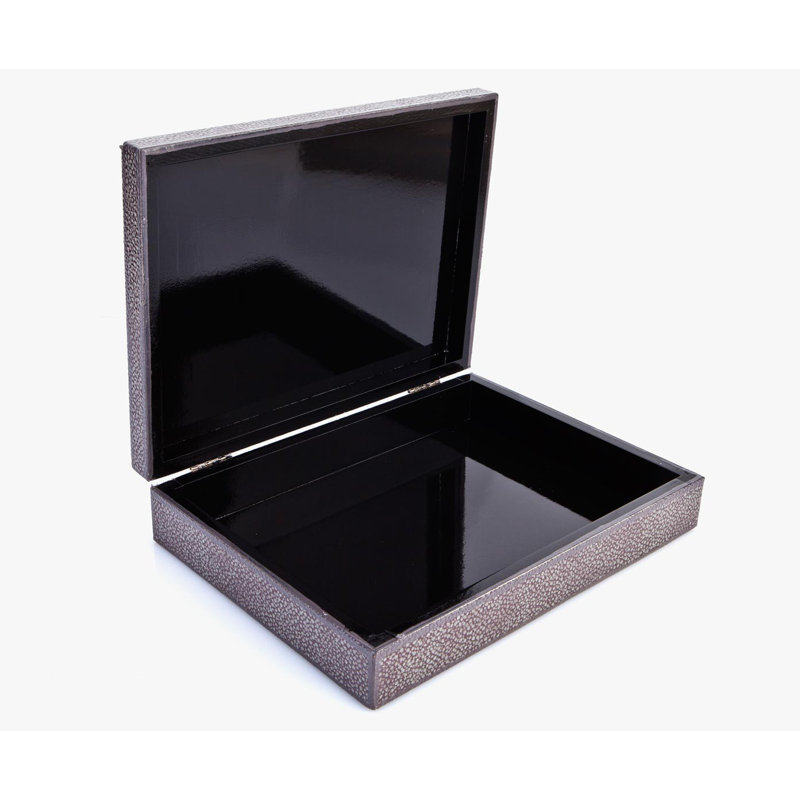 Bloomsbury Market Wood Decorative Bin, Dark grey