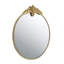 Grand miroir mural rond 36 po x 41 po avec cadre en métal