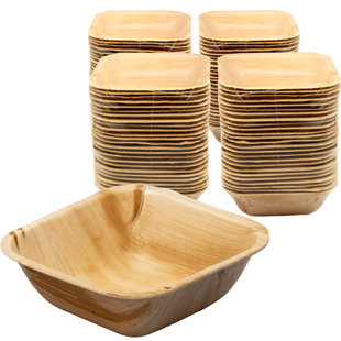 Disposable Palm Leaf Dining Bowl for 100 Guests (Set of 100)