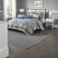 Ensembles de literie réversibles bleus, confort en coton, style floral moderne, idéal pour les chambres à coucher