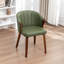 Chaise de salle à manger rembourrée en similicuir Devault-1987178674