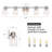 40'' 5-Light Nickel Vanity Light with Glass Shade-806497665-866321957