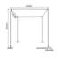 Toiles de fond et enseignes, support de fête de mariage en plein air, ensemble de support de fond à 4 poteaux, ensemble de quincaillerie réglable à 4 poteaux