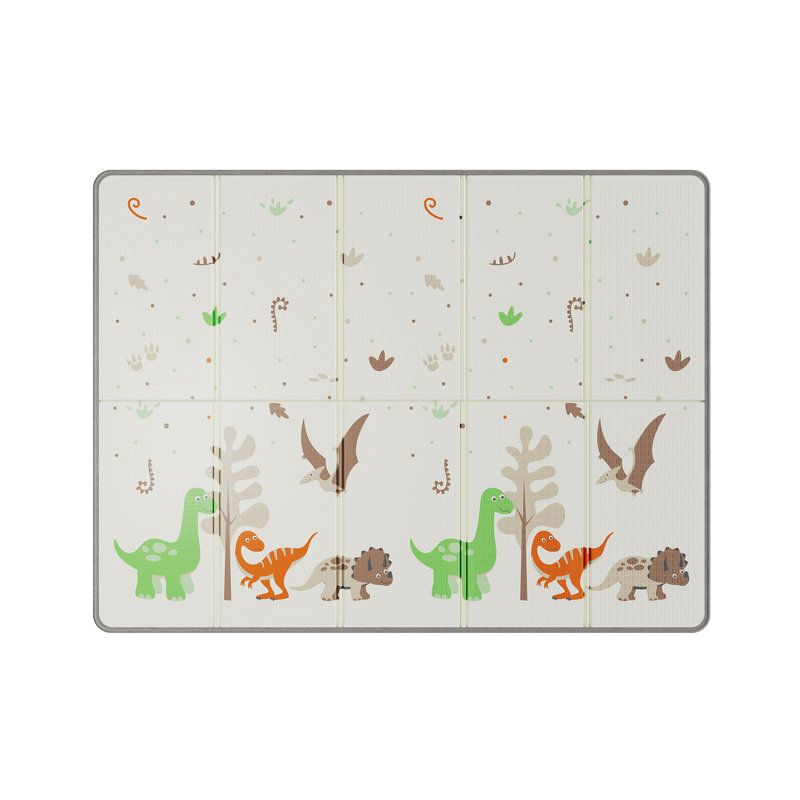 Double-sided Toddler Play Mat, Dinosaur & Jungle