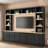 4-piece Entertainment Center Wall Unit Tv Stand With Adjustable Shelves And 6 Drawers-945678187