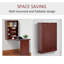 Bureau d'ordinateur mural pliable avec tablettes, table flottante multifonctionnelle pour le bureau à domicile