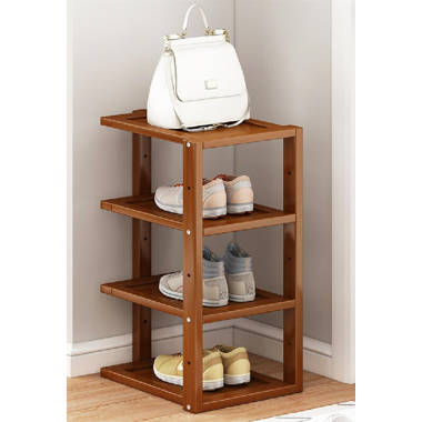 Ebern Designs 3 Pair Solid Wood Shoe Rack