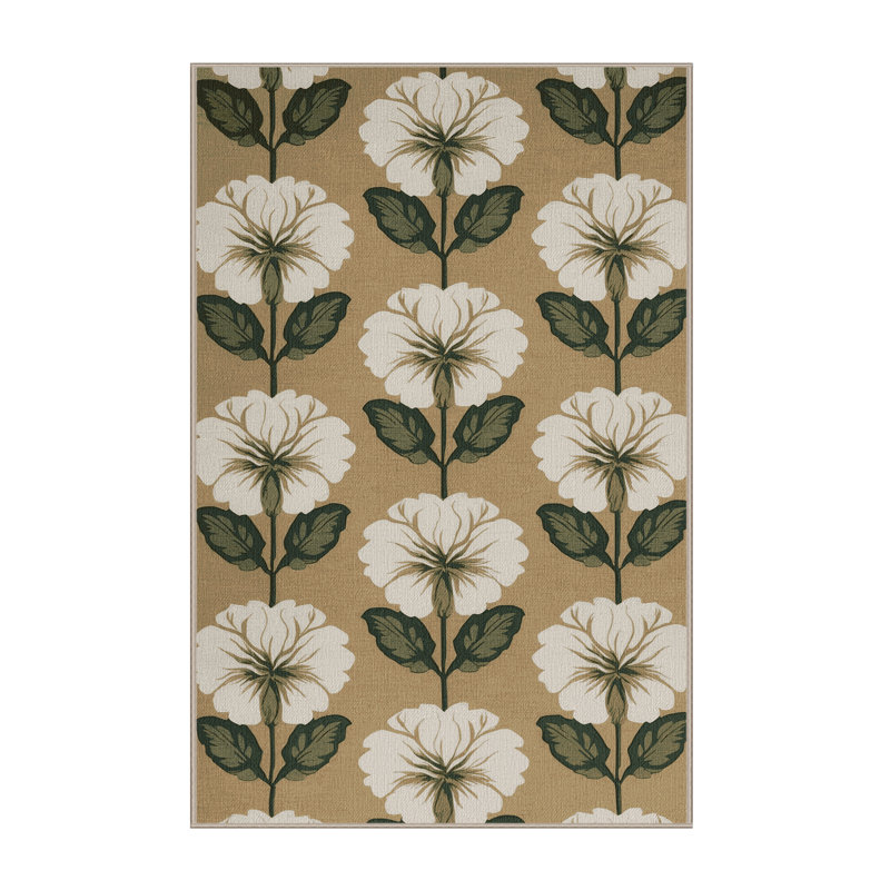  Tapis hawaïen lavable en tubéreuse, Rectangulaire 7 pi x 10 pi