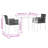 Patio Dining Set with Square Table , Cushions Included-377804322